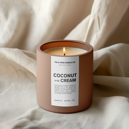 Coconut Cream Beeswax Candle - 12oz