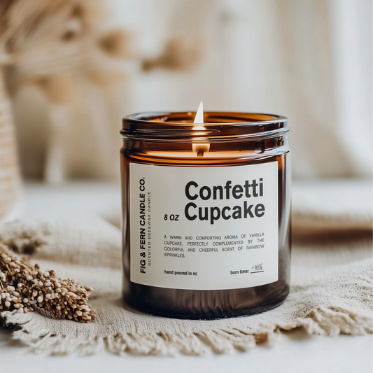 Confetti Cupcake Beeswax Candle