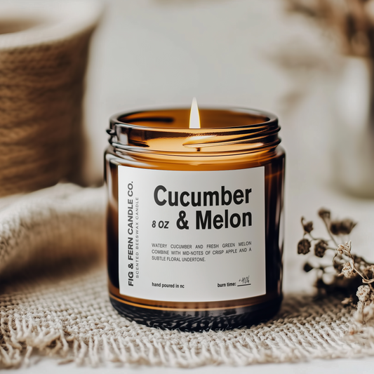 Cucumber and Melon Beeswax Candle