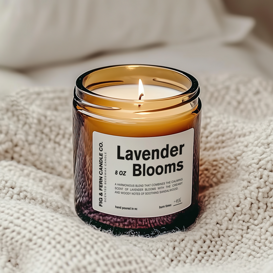 Lavender Blooms Beeswax Candle