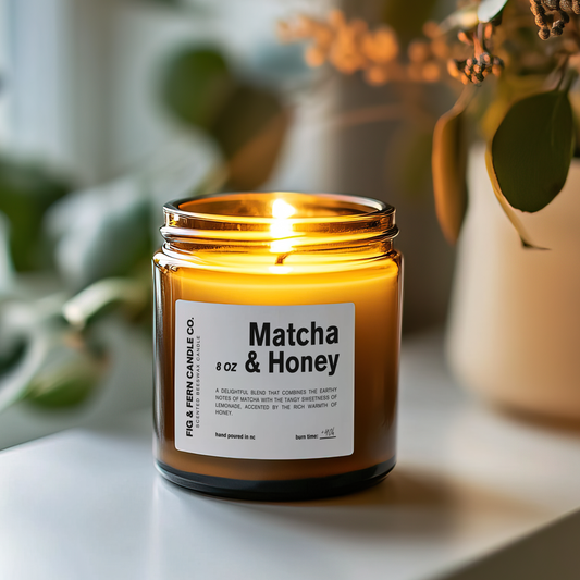 Matcha and Honey Beeswax Candle