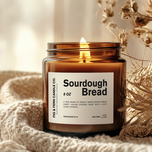 Sourdough Bread Beeswax Candle